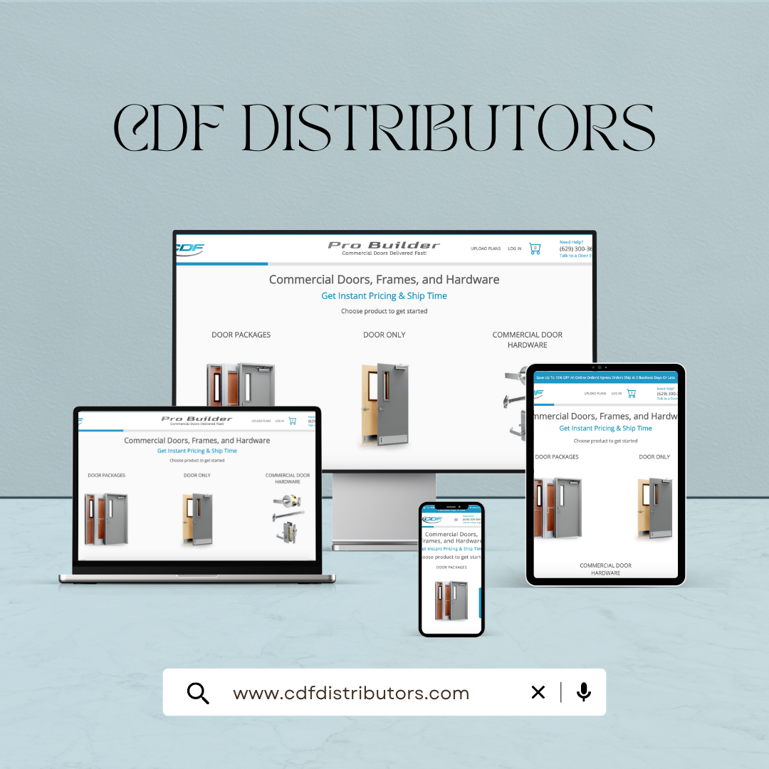 CDF Distributors custom door designer with instant quote system